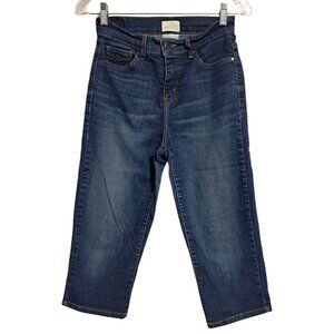 Levis Womens 512 Perfectly Slimming Straight Leg Capri Denim Jeans Size 8 Made I